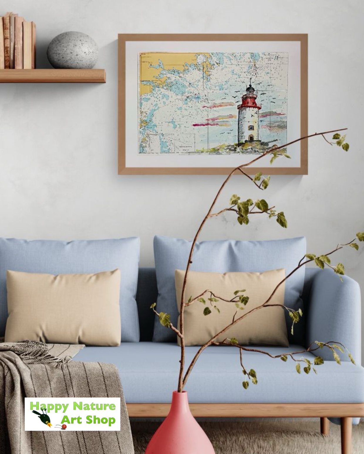 Sjökortstavla Landsorts fyr